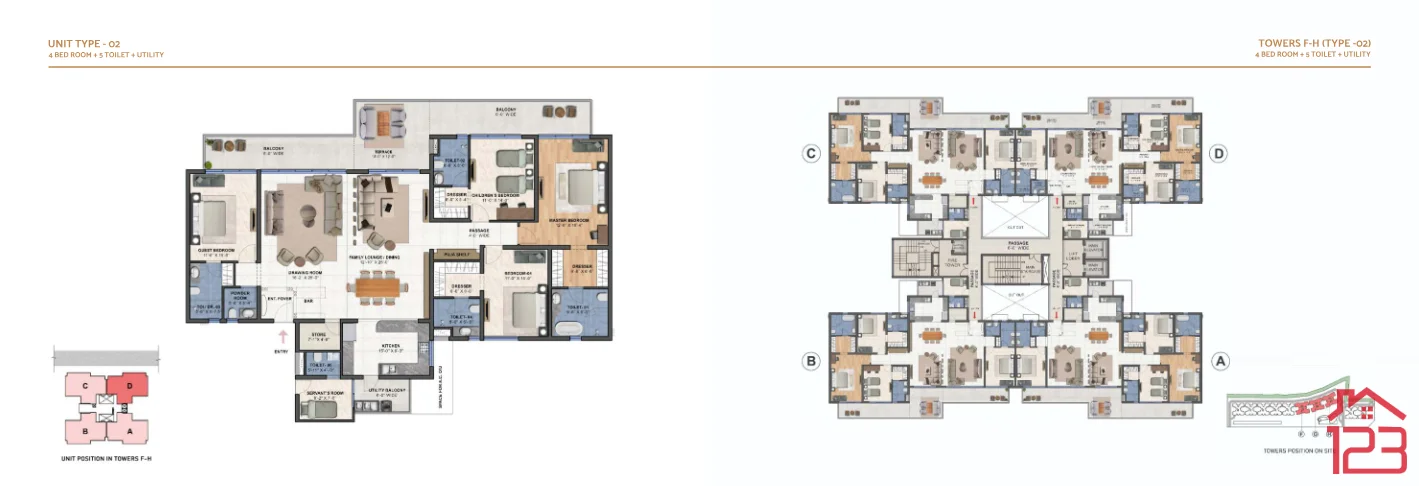 Medallion Aurum Mohali — 4bhk +5 washrooms floor plan